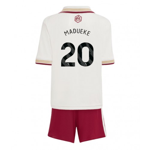 Stroje piłkarskie Arsenal Noni Madueke #20 Koszulka Trzeciej dla dzieci 2025-26 Krótki Rękaw (+ szorty)